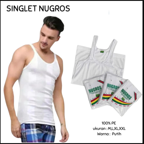 KAOS NUGROS PUTIH L